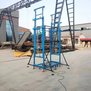 Elevador de andamio plegable móvil eléctrico/polipasto de control remoto/plataforma elevadora para decoración del hogar sitio de construcción