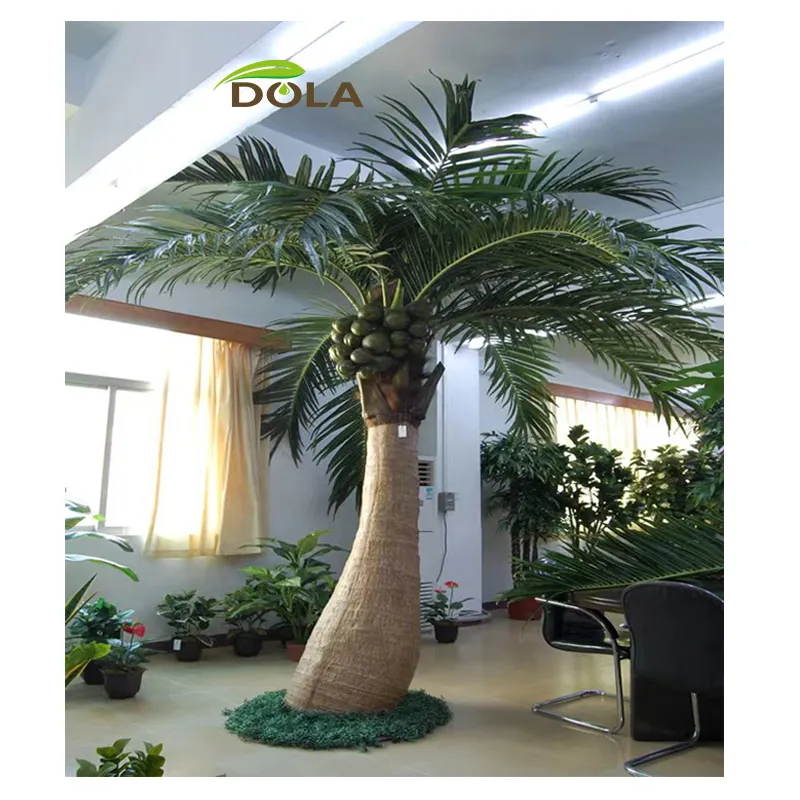 Dola árvore artificial para natação, bona um bom preço artificial para áreas externas natação praia decoração destacável palmeira de côco grande árvore artificial