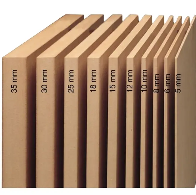 Panneau MDF 18mm 1220x2440 Mélamina laminé MDF 18mm pour meuble MR MDF HMR