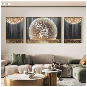 Duvar asılı iç natürmort odası duvar sanat boyama tasarım oturma odası ev dekor öğe dekoratif sanat Led ışık boyama - Product Image 1