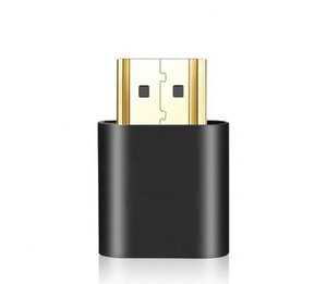 Adaptador emulador de pantalla Virtual <span class=keywords><strong>VGA</strong></span> HD MI 4K, Compatible con DDC Edid 1080P, para tarjeta de vídeo dorada/negra - Product Image 2