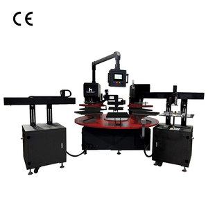 用于DTF升华和热转印的全自动6工作台旋转气动热压机 - Product Image 1