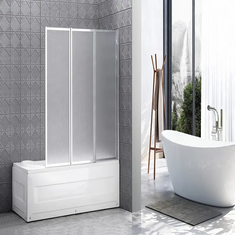 Cabina de ducha grande de cristal para baño, baño de moda italiano sin marco, baño cerrado