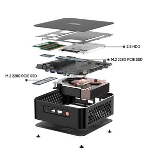 原始设备制造商M600 R9 8945HS AMD AI迷你电脑游戏玩家5 8645HS 2xDDR5 2xPCIe4.0 2x2.5g局域网台式机Win11微型电脑游戏电脑WiFi6