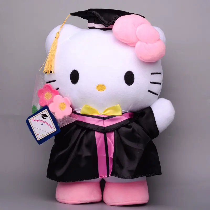 Vendita calda stagione di laurea cartone peluche bambola Kuromi la mia melodia abito da scapolo decorazioni di dottorato giocattolo di peluche