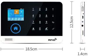 WiFiGSMホームアラームシステムデュアルネットワークアラームコントローラー2.4 "TFTLCDタッチディスプレイワイヤーレスホームセキュリティシステムサポートアプリ - Product Image 5