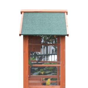 Ahşap açık kuş kafesi büyük kuş oyun evi papağan Aviary çıkarılabilir alt tepsi ve levrek ile - Product Image 6