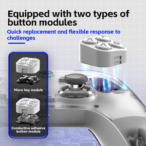 Oyun X Z04 Hall Rocker Joystick PC Android IOS için kablosuz BT5.3 Gamepad çift titreşim oyun denetleyicisi - Product Image 5