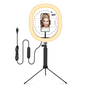 10 inç halka ışık Ringlight 10 inç Selfie dolgu makyaj ışığı masaüstü ile Aros de Luz halka ışık <span class=keywords><strong>LED</strong></span> tripod standı
