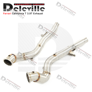 California T 3.9T 2012-2018 için özel egzoz başlık iniş borusu yarış araba SS304 ücretsiz akış boruları susturucu egzoz sistemi - Product Image 3