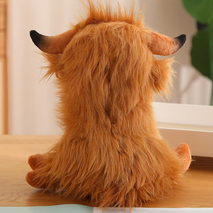 Kawaii simülasyon yayla sığır doldurulmuş oyuncak sevimli inek vahşi Yak peluş bebek süper yumuşak peluş örgü doğum günü hediyesi ev dekor için - Product Image 3