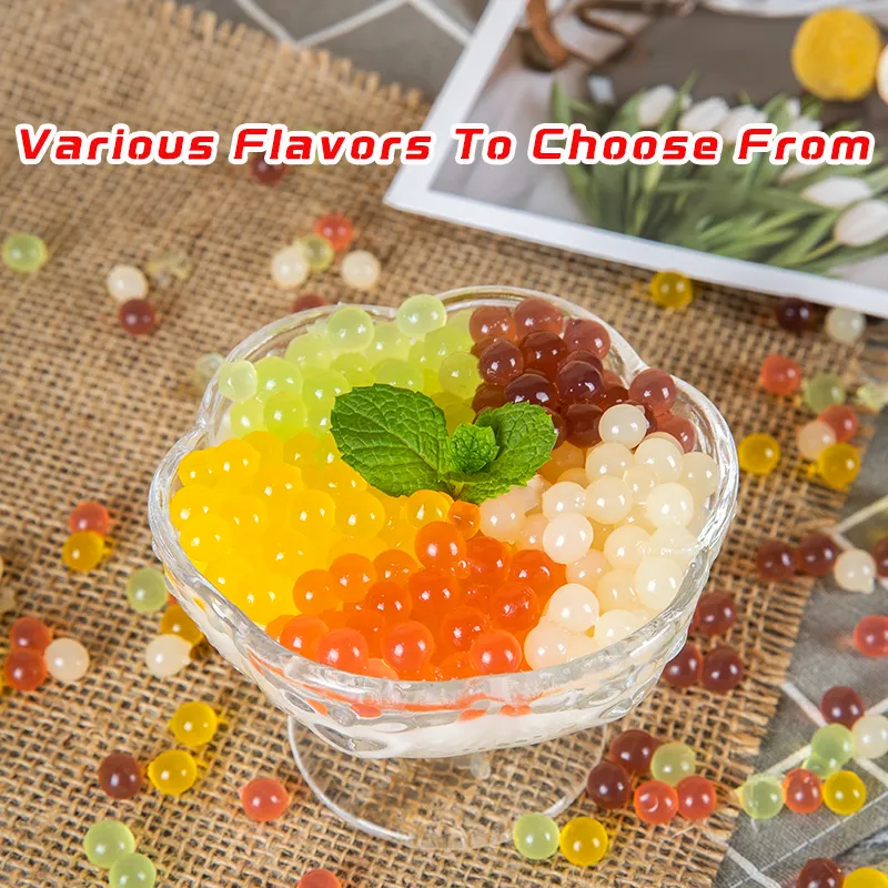 Cinese più popolare 3Kg di Mango aromatizzato scoppiettante Boba Bubble Tea e materiale da Dessert frutta aromatizzata Bursting perle di Boba bevanda