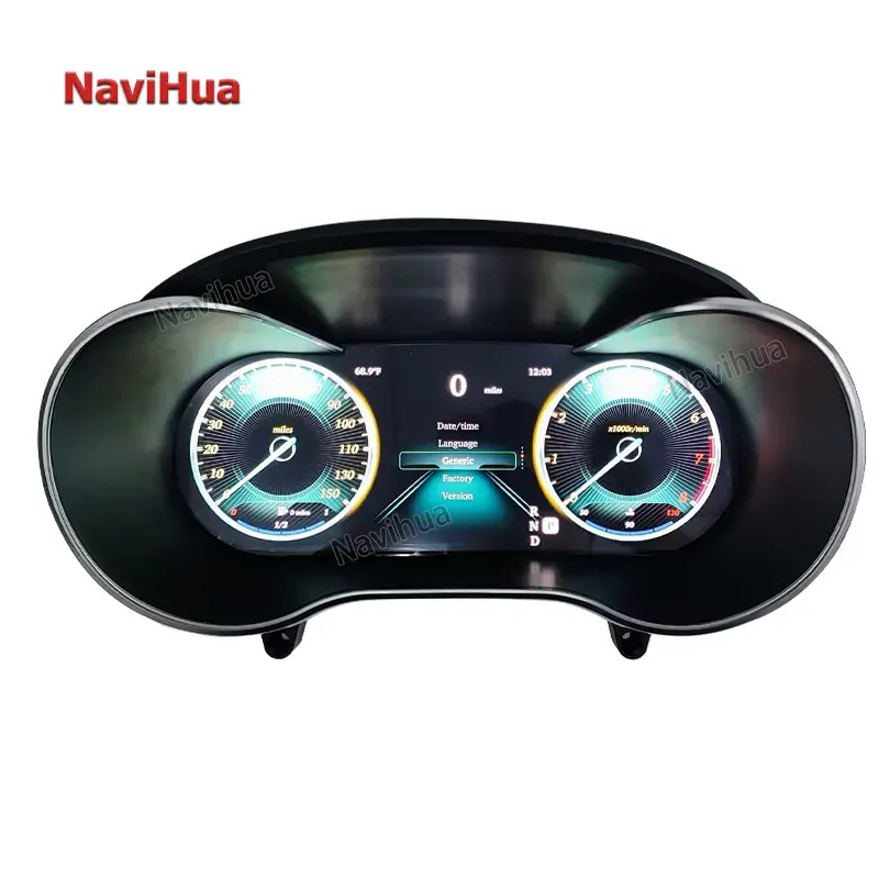 NaviHua Offres Spéciales 12.3 ''Système Linux LCD Tableau de bord Cluster numérique Compteur de vitesse pour Mercedes Benz Classe C W205/GLC 2015-2018