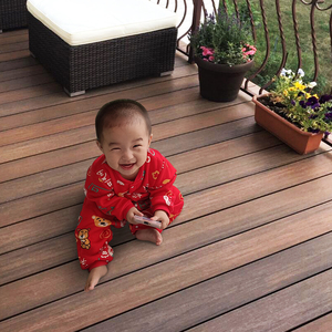 ติดตั้งง่ายการออกแบบที่ทันสมัยซ่อนกรอบสวนพื้น WPC Decking PVC Deck Boards - Product Image 5
