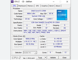 プロセッサI5 I3 I7 I9 CPU I5-12500 12400 12400F 12490F 12600K 12600KF - Product Image 3