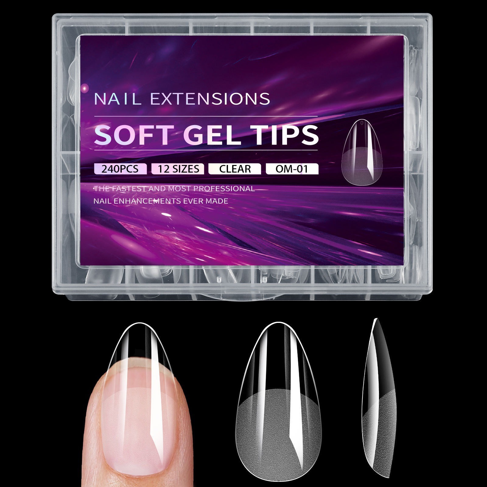 semi-matte nail tips 01240pcs