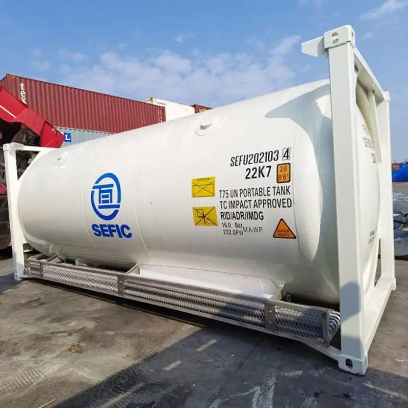 T75 UN 휴대용 극저온 ASME 표준 40ft LNG ISO 탱크 컨테이너