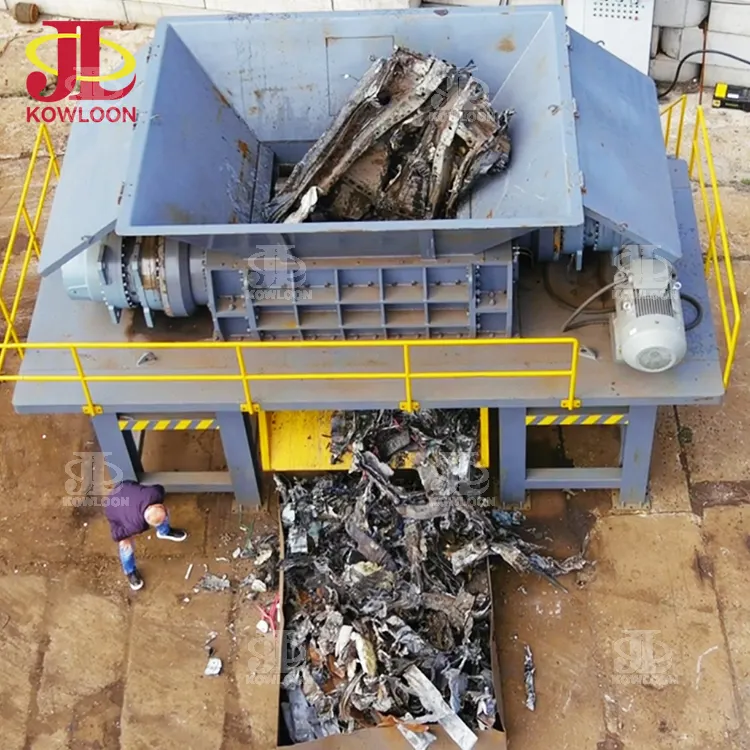Kowloon Heavy Duty Cuivre Aluminium Usine De Recyclage Déchiqueteuse De Métaux Broyeur De Voiture Machine