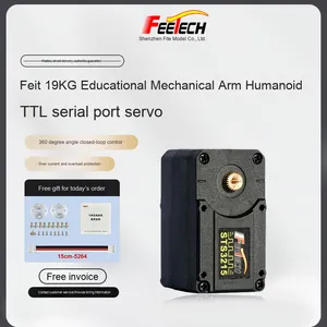 FEETECH 19 кг двухосевой Магнитный кодировщик 360 градусов TTL уровень сигнала робот сервопривод последовательной шины из пластика - Product Image 5