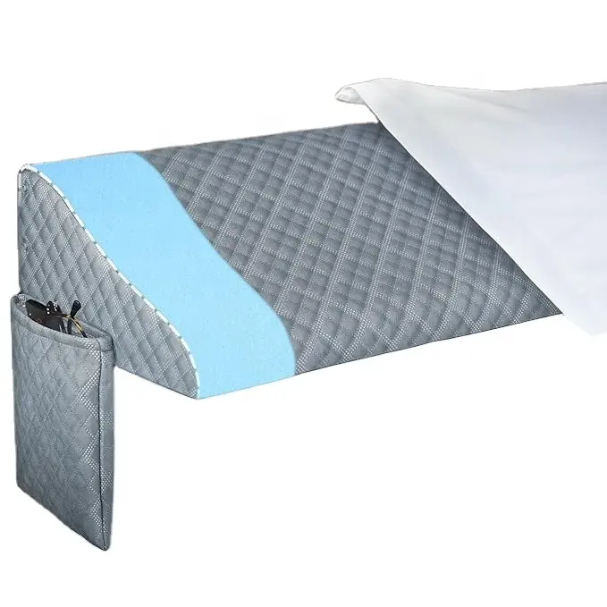 बिस्तर के लिए हेडबोर्ड गद्दे के बीच 2 साइड पॉकेट त्रिकोण फोम तकिया वेज के साथ कस्टम गद्दे स्पेस फिलर तकिया स्टॉपर