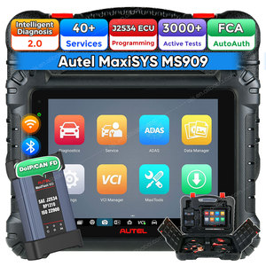 Autel MaxiSYS MS909 tableta de diagnóstico con MaxiFlash J2534 herramienta de vehículo Sistema completo ECU programación OBD2 escáner
