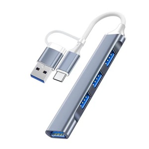 Концентратор USB, высокоскоростной разветвитель типа c, аксессуары для компьютера, многопортовый концентратор, 4 порта USB - Product Image 1