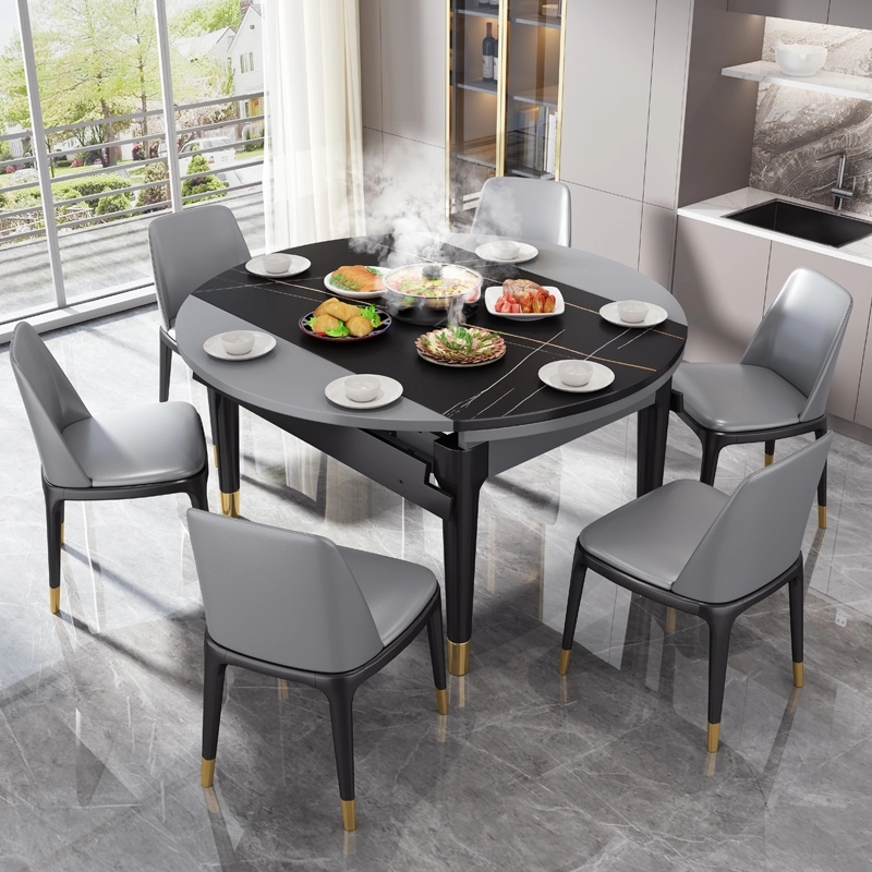 258 + 2318: 1 * table + 6 * chaises (dessus de poutre de roche)