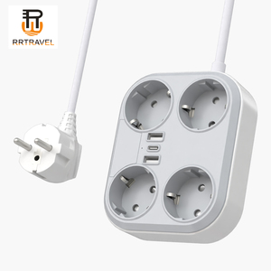 Ciabatta con presa USB a 4 vie a presa multipla con 3 USB 7-in-1 presa adattatore piastra a parete presa a spina multipla per la casa - Product Image 1
