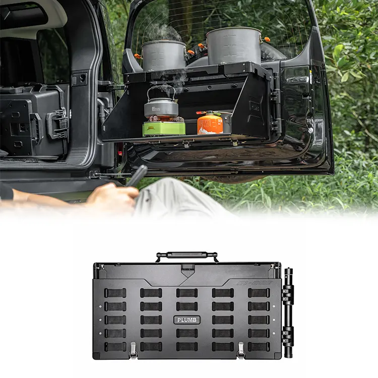 Plumb 2020 + aksesuarları CNC süreci alüminyum alaşımlı bagaj kapağı katlanır masa Land Rover Defender için L663 110 90