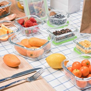 Ikoo-Paquete de contenedores de cocina de vidrio Rectangular, almacenamiento de alimentos de vidrio con tapas de pp, 5 piezas - Product Image 6