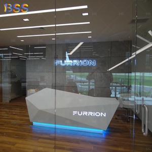 Trang Trí Tiếp Tân Văn Phòng Bề Mặt Kim Cương Rắn Tổng Hợp Màu Trắng Chất Lượng Hàng Đầu Sang Trọng Sang Trọng Sang Trọng Lễ Tân Văn Phòng Công Ty - Product Image 5