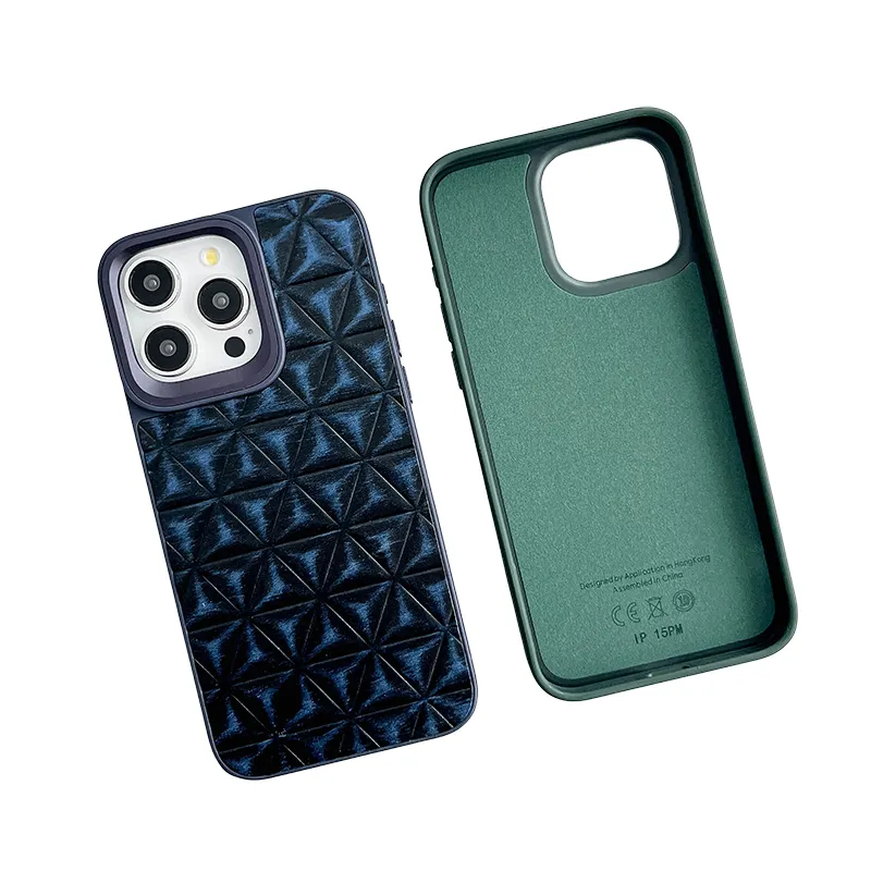 Cho Iphone 11 12 13 14 15 Pro Max Cover Quay Lại TPU PC Cổ Điển Tam Giác Mô Hình Điện Thoại Di Động Trường Hợp