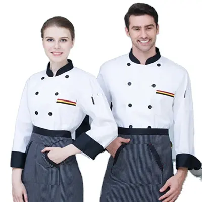 Abiti da lavoro per Catering ventilazione rete da chef tuta ristorante uniforme cappotto da lavoro ristorante