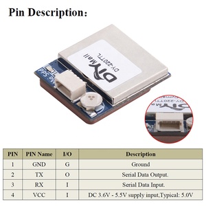 DY-220 DIYmall modulo di navigazione GPS doppio Glonass TTL livello 9600bps con Antenna attiva Build-in Flash per aerei Arduino FPV - Product Image 2