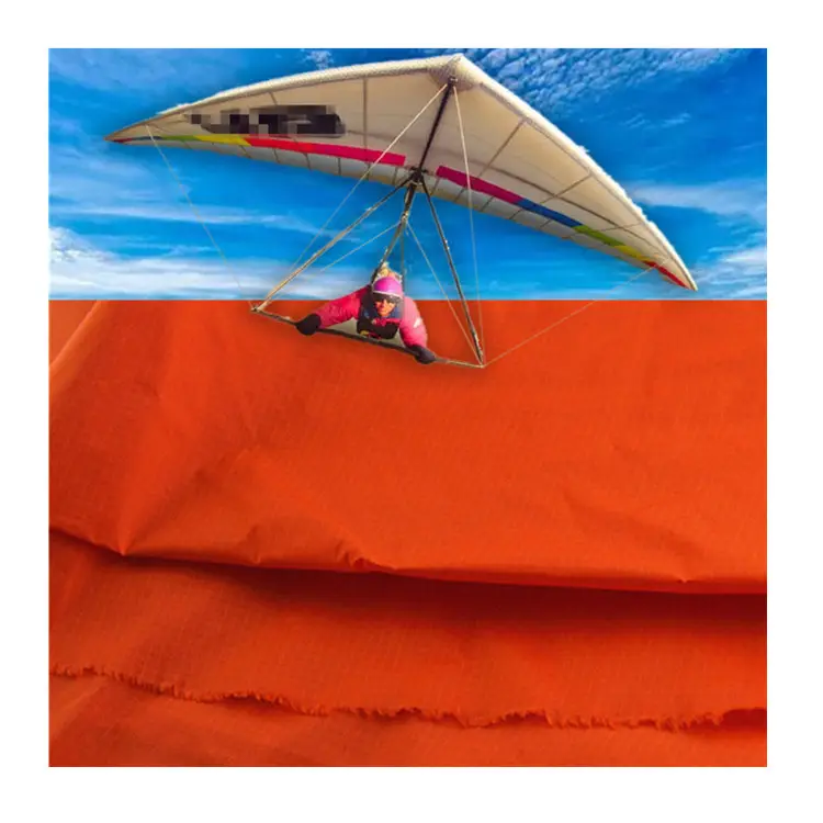 Silicone e pu revestido em nylon ripstop parapente e parachute tecido