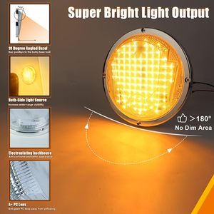 OVOVS 8.5 Inch Exterior <strong>LED</strong> RV Light 100pcs Dual Color Flood Awning <strong>Leds</strong> Scare Porch Surface for RV Trailer Fifth Wheel Camper - Product Image 3