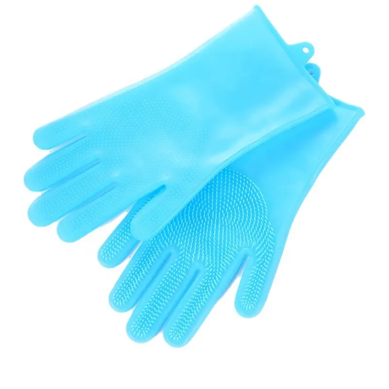 Outils de cuisine Vaisselle vente en gros de gants de nettoyage ménager en silicone gants imperméables et résistants à la chaleur