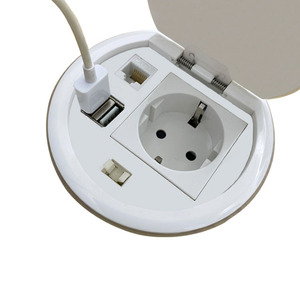 Mini toma de corriente Universal para escritorio, Cargador USB dual, 80mm - Product Image 3