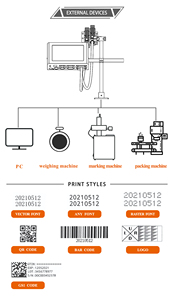 Online-Batteriecode-Tintenstrahldrucker und Gültigkeitsdatumsdrucker für Reis-Sack-Dose-Bottenteil etikette - Product Image 6