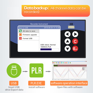 6 canali Data Logger grafico registratore umidità pressione temperatura in tempo reale curva Excel File interfaccia USB - Product Image 5