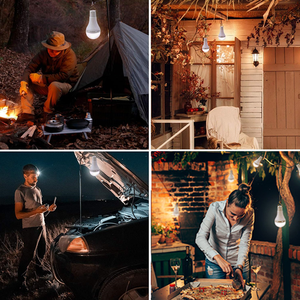 Outdoor <strong>4</strong> Modes Lighting Sensor USB Rechargeable or Solar Powered Light <strong>LED</strong> Bulb with Remote <strong>Timer</strong> for Indoor Outdoor Camping - Product Image 6