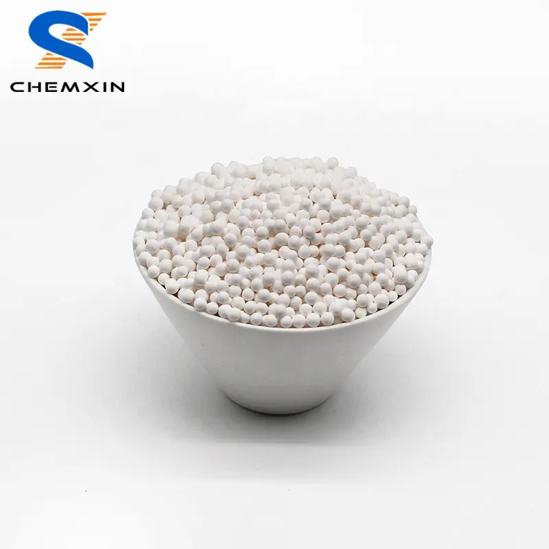 Chemxine Geactiveerde Aluminiumoxidebal 3-5Mm Gamma-Geactiveerd Aluminiumoxide-Adsorbens Voor H2o2-productie