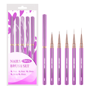 2024 Salon Nail Liner <strong>Brush</strong> Personalised Purple Metal Handle 7 9 12 15 <strong>20</strong> 25 30MM CUSTOM LOGO Nail Art Drawing Liner <strong>Brush</strong> <strong>Kit</strong> - Product Image 3