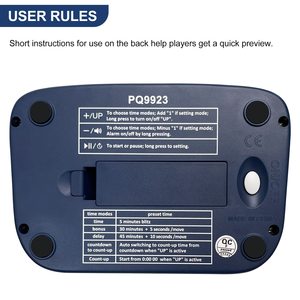 Timer digitale per il gioco da tavolo degli scacchi semplice da usare orologio da scacchi portatile colorato con conto alla rovescia automatico del conteggio dei bonus - Product Image 4