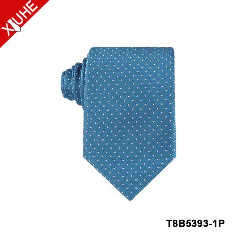 T8B5393-1P Cravate Bleu Paon