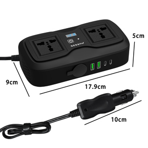 Offgrid200WパワーインバーターDc12VからAc220Vへのコンバーター3.0急速充電器修正正弦波カーパワーインバーター - Product Image 4