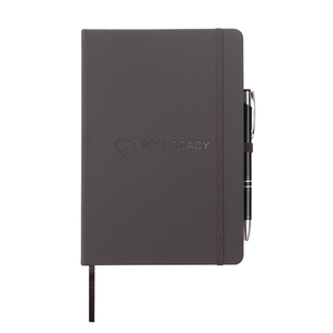 RTS A5 in pelle pu notebook grigio scuro con anello penna e fascia elastica - Product Image 1