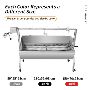 5 लोगों के लिए समायोज्य ऊंचाई के साथ भारी शुल्क 50 किलो 89 सेमी स्टेनलेस स्टील बारबेक्यू ग्रिल - Product Image 5