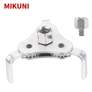 Chrome כסף 63-102mm אוניברסלי מתכוונן שמן מסנן מסיר ברגים