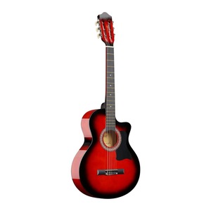 Di alta qualità 38 pollici Okume tastiera 6 corde classica Basswood Guitar luccicante colorato leopardo Design per principianti adulti bambini